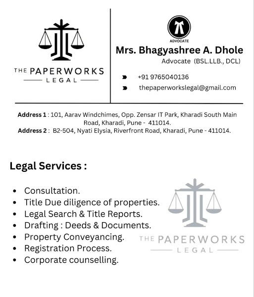 Advocate Bhagyashree Dhole - The Paperworks Legal - Photo 1