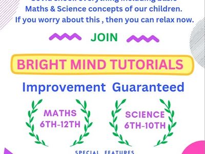 BRIGHT MINDS TUTORIAL. Tution classes for 6th to 12th STD.